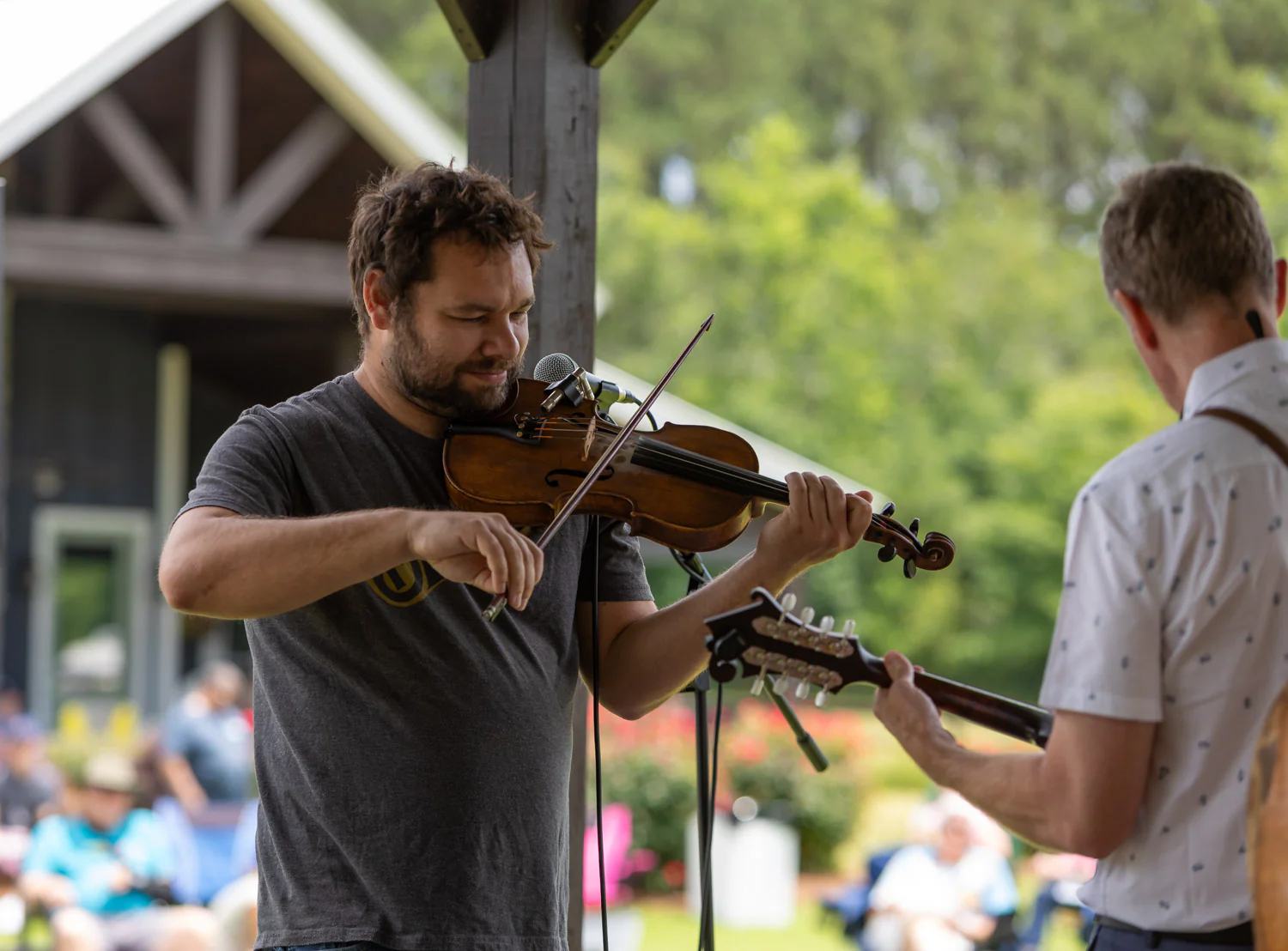 The Millhands performing at a venue