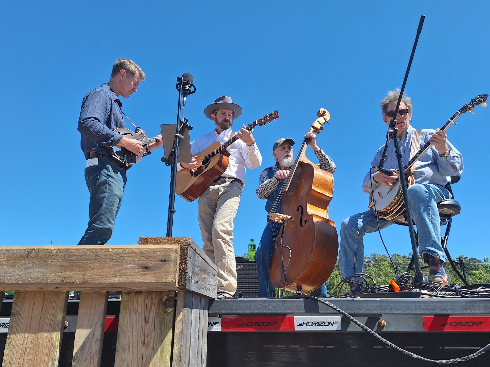 The Millhands on stage